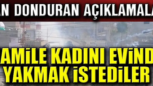 'Hamile kadını evinde yakmak istediler'