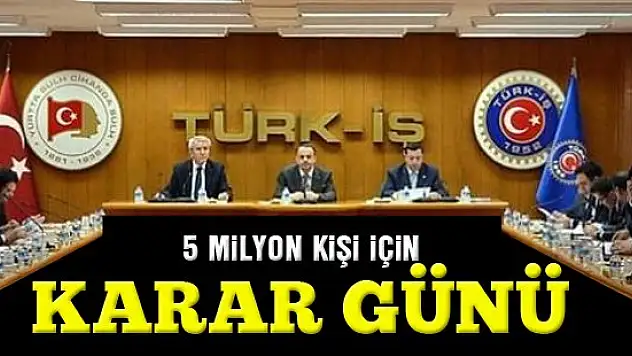 Asgari ücrette karar günü yarın!