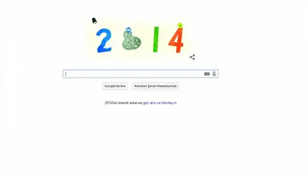 Google'dan yeni yıl Doodle'ı