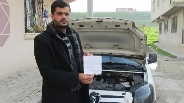 PKK arabasını yakıp not bıraktı