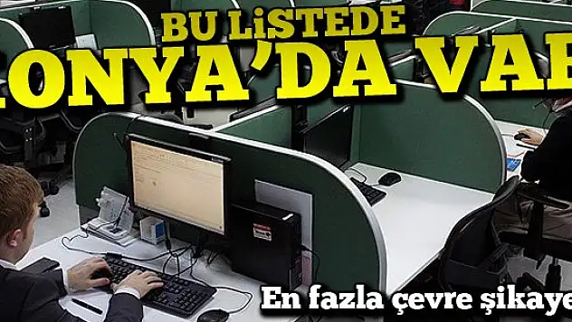 Bu listede Konya'da var!