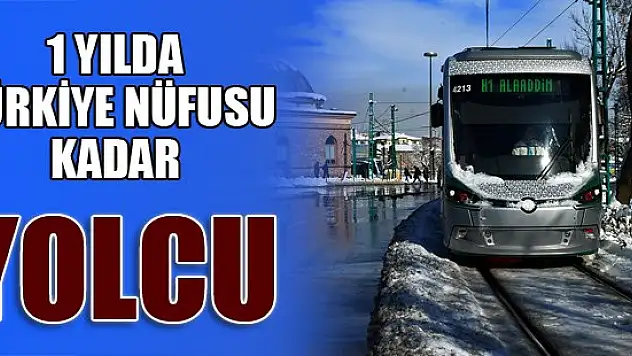 1 yılda Türkiye nüfusu kadar yolcu taşıdı