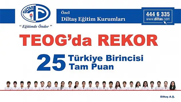 Diltaş'tan TEOG zaferi