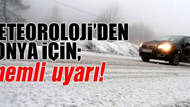 Buzlanma ve don uyarısı