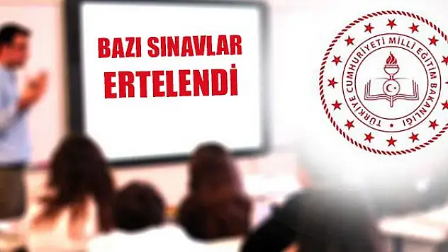 Bakan Selçuk duyurdu: Bazı sınavlar ertelendi