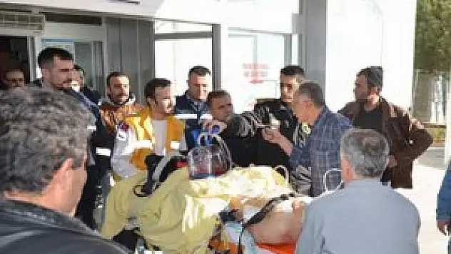 Başına demir düşen işçi ağır yaralandı