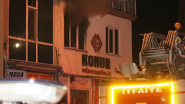 Konya'da iş yeri yangını
