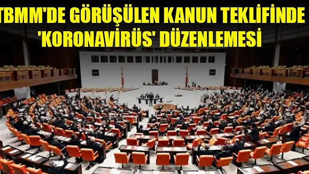 TBMM'de görüşülen kanun teklifinde 'koronavirüs' düzenlemesi