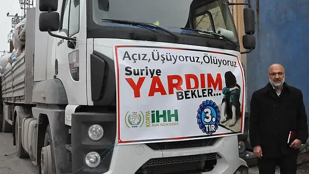Konya İHH Suriye'ye yardım göndermeye devam ediyor