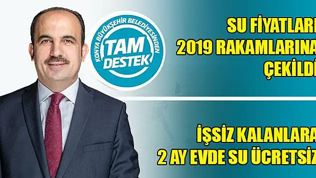 Konya Büyükşehir'den esnafa ve vatandaşa tam destek