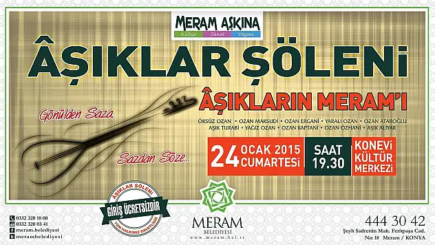 Aşıklar Şöleni Meram'da
