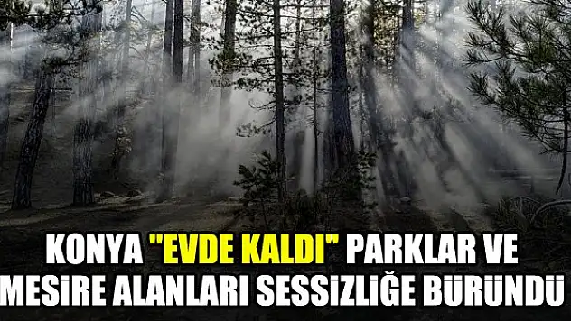 Konya 'evde kaldı' parklar ve mesire alanları sessizliğe büründü