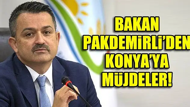 Bakan Pakdemirli'den Konya'ya müjdeler!