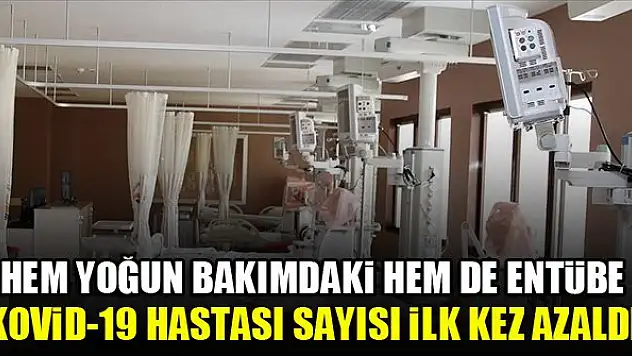 Hem yoğun bakımdaki hem de entübe Kovid-19 hastası sayısı ilk kez azaldı