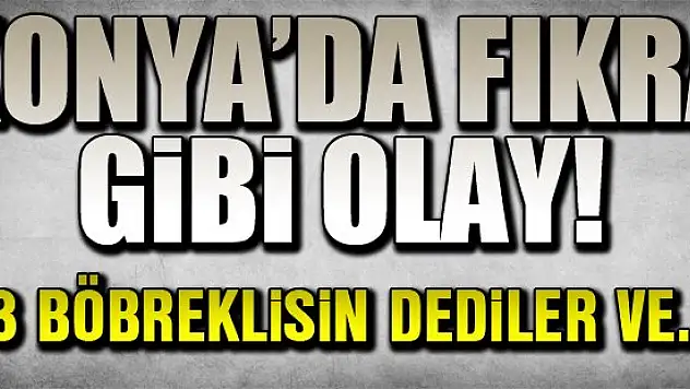 Böbrek kontrolünde fıkra gibi olay