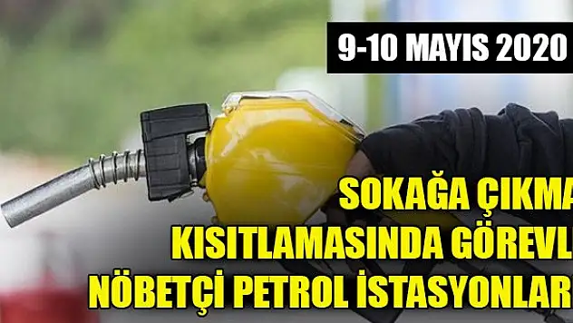 Konya'da sokağa çıkma kısıtlamasında görevli nöbetçi petrol istasyonları