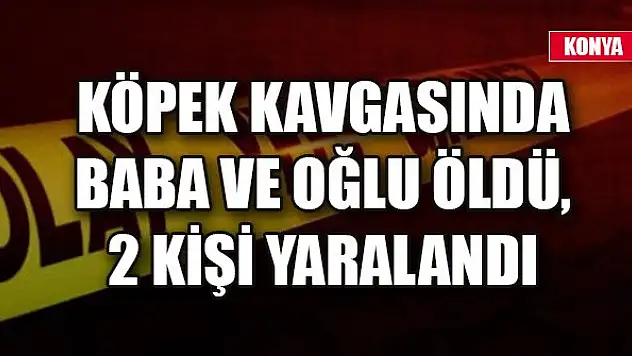 Konya'da 'köpeklerin dövüşmesi' nedeniyle çıkan bıçaklı kavgada baba ve oğlu öldü