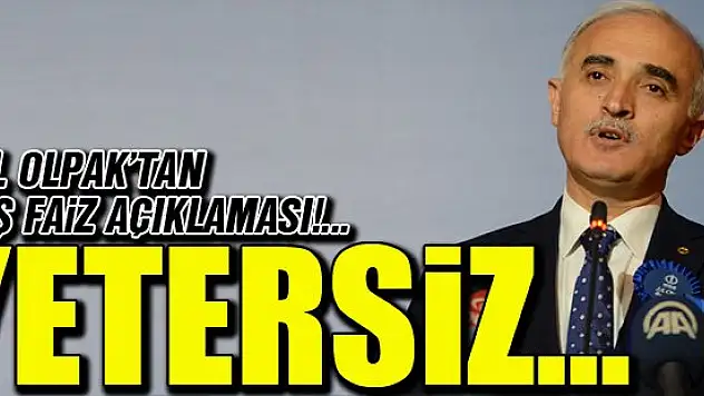 Nail Olpak: Faiz indirimini son derece yetersiz görüyoruz