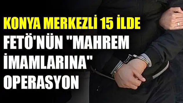 Konya merkezli 15 ilde FETÖ'nün 'mahrem imamlarına' operasyon