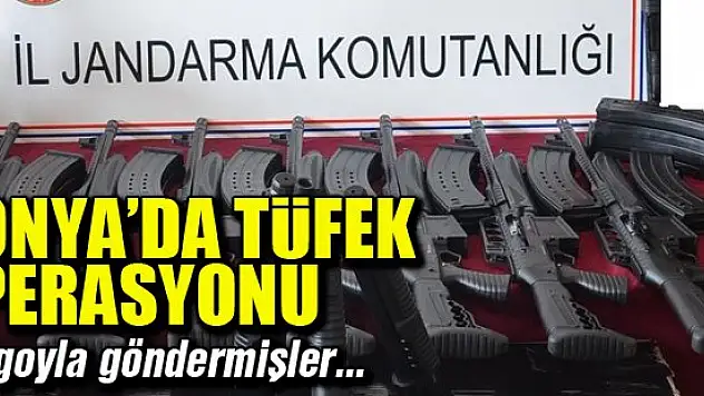 Konya'da yasa dışı tüfek operasyonu