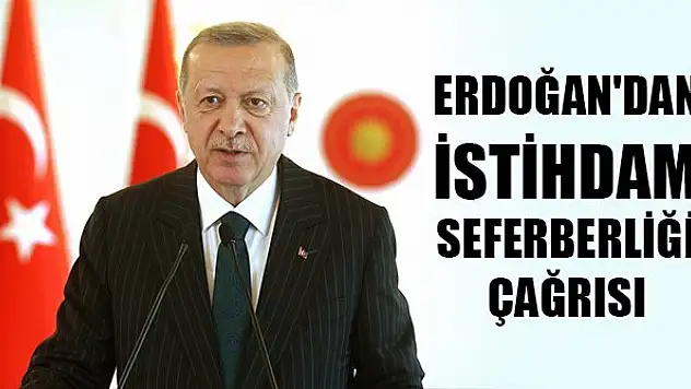 Cumhurbaşkanı Erdoğan'dan istihdam seferberliği çağrısı