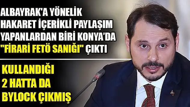 Bakan Albayrak'a yönelik hakaret içerikli paylaşım yapanlardan biri 'firari FETÖ sanığı' çıktı