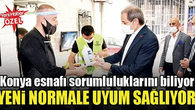 Konya esnafı sorumluluklarını biliyor, yeni normale uyum sağlıyor