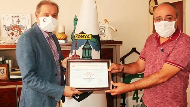 Türkiye'de bir ilk! KONESOB TSE Covid-19 Güvenli Hizmet Belgesi'ni aldı