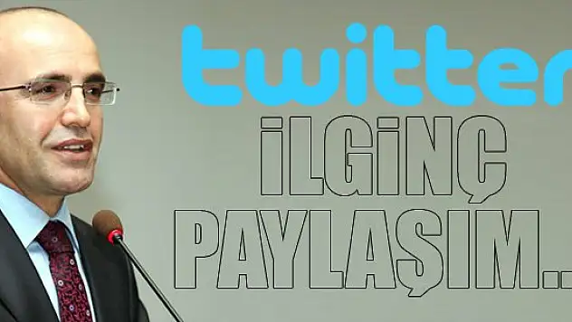 Bakan Şimşek'ten Twitter'da ilginç paylaşım
