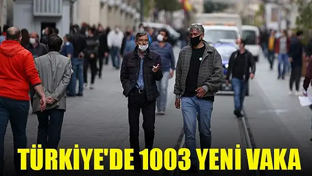 Türkiye'de son 24 saatte 1003 kişiye Kovid-19 tanısı konuldu