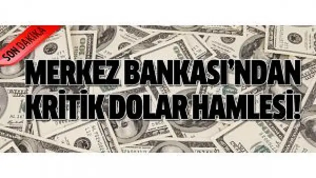 Merkez Bankası'ndan dolar hamlesi!