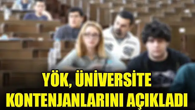 YÖK üniversite kontenjanlarını açıkladı