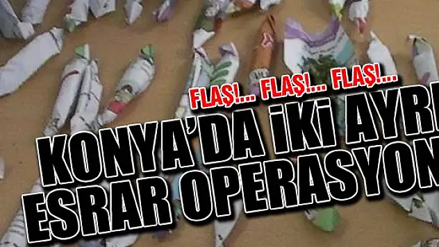 Konya'da iki ayrı esrar operasyonu!