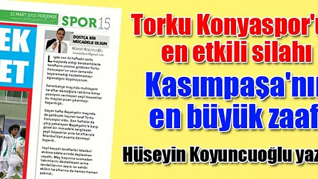 'Dostça bir mücadele' Hüseyin Koyuncuoğlu yazdı...