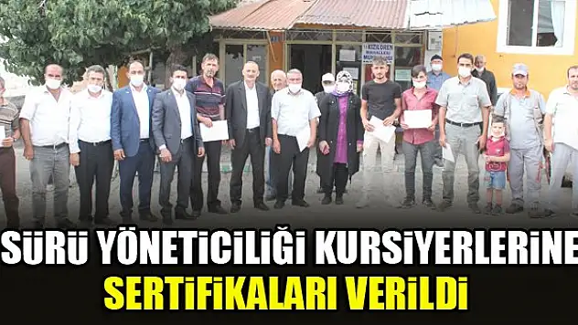Sürü yöneticiliği kursiyerlerine sertifikaları verildi