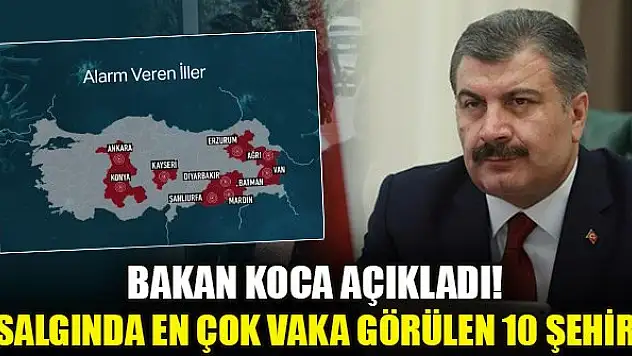 Korona salgınında en çok vaka görülen 10 şehir