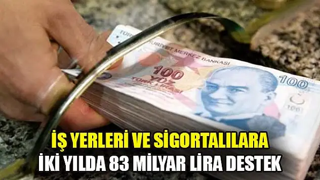 İş yerleri ve sigortalılara iki yılda 83 milyar lira destek verildi