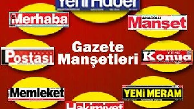 Konya'da günün gazete manşetleri