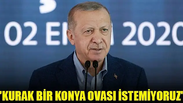 Erdoğan: 'Kurak bir Konya Ovası istemiyoruz'