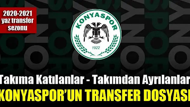 Konyaspor transfer dosyası (2020-2021 yaz sezonu)