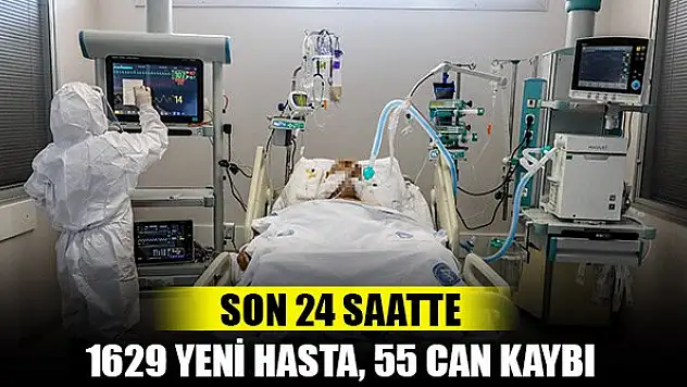 Son 24 saatte bin 629 yeni hasta, 55 can kaybı