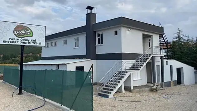 Derbent'e kurulan fabrika faaliyete geçti