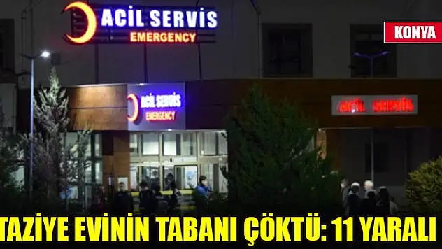Taziye evinin tabanı çöktü: 11 yaralı