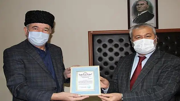 Kırım'dan Seydişehir'e teşekkür belgesi