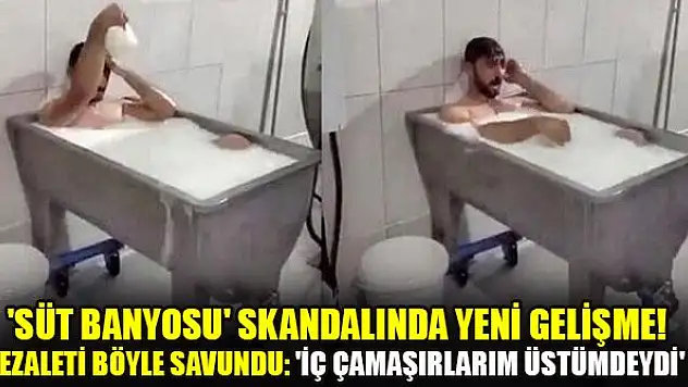 'Süt banyosu' skandalında yeni gelişme! Rezaleti böyle savundu: 'İç çamaşırlarım üstümdeydi'