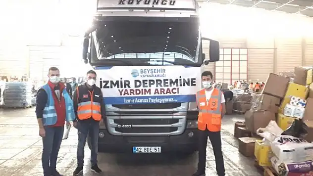 Yardım tırı İzmir'e ulaştı