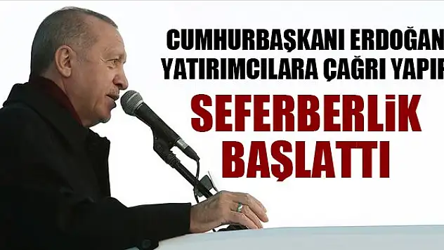 Cumhurbaşkanı Erdoğan yatırımcılara çağrı yapıp seferberlik başlattı