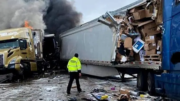 ABD'de 29 araçlı zincirleme kaza: 9 yaralı