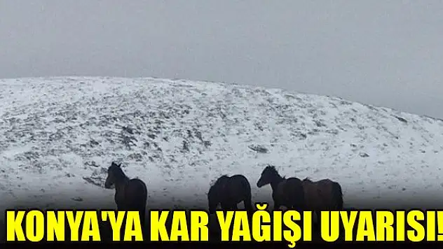 Konya'ya kar yağışı uyarısı