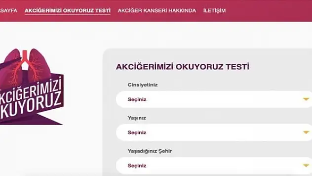 Akciğer kanseri risk faktörlerini öğrenme olanağı sunan internet sitesi hayata geçirildi